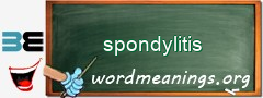 WordMeaning blackboard for spondylitis